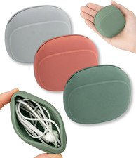 3Pcs Silicone Earbud Pouch,Portable Cord Organizer Case Cable Holder picture