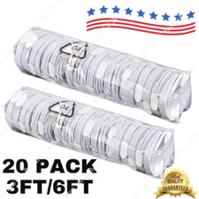 1/20Pack 3FT 6FT USB Charger CableCord Lot For iPhone 14 13 12 11 Pro XR 8 iPad picture