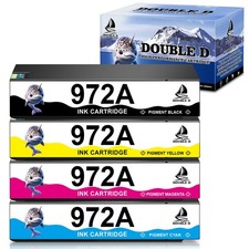 DOUBLE D 972 972A 972X Ink Cartridges 4 Pack BK C M Y for HP PageWide picture