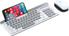 Teclado Y Mouse Inalambrico Combo Para PC Laptop Con Soporte De Tableta Celular picture