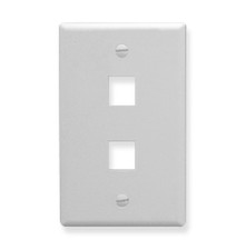 ICC FACEPLATE OVERSIZED 2-PORT WHITE IC107LF2WH UPC 633758021753 picture