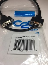 10 Pack - C2G 3ft CMG-Rated DB9 Low Profile Null Modem F-F Serial Cable 52174 picture