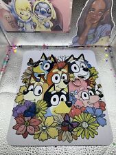 Bluey flowers handmade sublimation mousepad picture