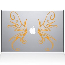 The Decal Guru 1188-MAC-13P-SY Swirly Wings MacBook Pro Decal Vinyl Sticker-13
