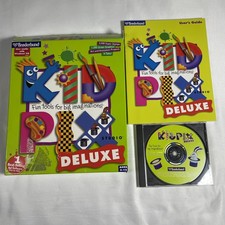 Kid Pix Studio Deluxe PC Mac CD-ROM 2001 Broderbund Vintage Art Software *W/BOX* picture
