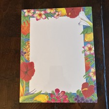 SONBURN II Designer Papers Letterhead 100 Sheets 8.5” x 11” Luau NOS picture