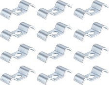 12Pcs 6 mm Stainless Steel Double Line Clamp M-Shape for Pipe Cord Installation picture