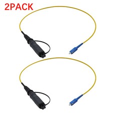 2PACK OptiTap Hardened Male Connector to SC/UPC Test Jumper Singlemode 2 feet picture