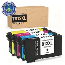 4PK T812XL Ink Cartridges For Epson 812XL WorkForce WF-7840 7310 7820 EC-C7000 picture