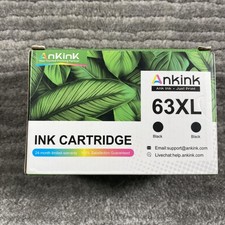 Ankink 63XL Black Ink Cartridge Compatible Replacement 2 Pack For HP Printers picture