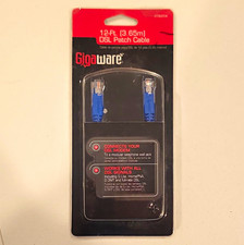 Gigaware 12ft DSL Patch Cable Gold Plated RJ-14 to RJ-14 Blue 279014 picture