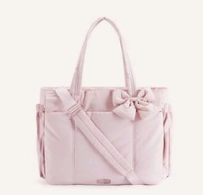 Bagsmart Lightweight Messenger & Laptop Bag Crush 26L Tote- Pink picture