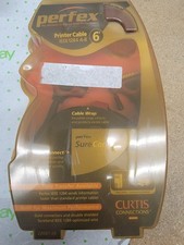 Perfex 6’ Printer  Cable W/ Cable Wrap, New In Package And Curtis Connections picture