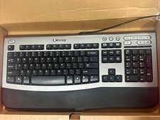 Gateway Keyboard KB-0532 Elite PS2 Silver Black Ergonomic 8333 New Open Box picture