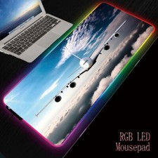 Flight Simulator Airplane RGB Mousepad Gaming Large Mouse desk keyboard Pad mat picture