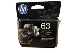  HP 63 Black Ink Cartridge OEM - F6U62AN - EXP 12/2027 picture