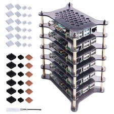 GeeekPi 6Layers Cluster Case Rack Case with Heatsinks Stackable Enclosure for... picture