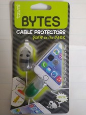 Tzumi Bytes Cable Protector Glow-In-The-Dark Panda & Turtle With Green Shell picture