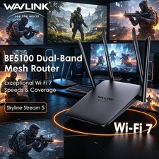 WAVLINK BE5100 WiFi 7 Mesh Router Gaming WiFi 6 BE3600 Gigabit Router AC1200 picture
