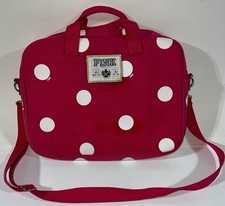 Victorias Secret PINK - White Polka Dot Laptop Carrying Case Messenger Bag picture