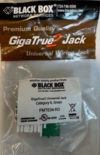 Black Box FMT634-R3 CAT6  Green Universal Jack Lot of 5 Ships FREE in USA picture