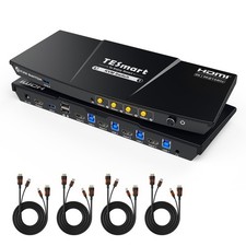 TESmart 8K@60Hz HDMI KVM Switch 4 Port 1 Monitor 4 PCs USB 3.0 w/ ADI Chip, EDID picture