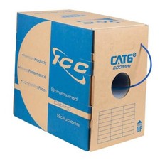 Cat6e CMR Riser 1000ft - UTP 23AWG, 100% Solid Pure CAT6e (600Mhz) Blue picture