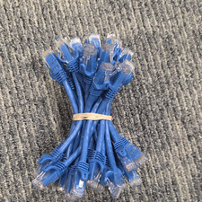 28 of Blue Ethernet Patch Cable RJ-45 to RJ-45 Male to Male 1-4 ft picture