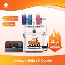 【NEVER USED】ANYCUBIC Kobra X Combo 3D Printer 7 Color Printing Soft & Hard picture