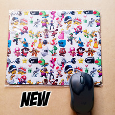 Super Mario Bros characters mousepad 8x10 inch Luigi Wario Waluigi Boo Goomba ++ picture