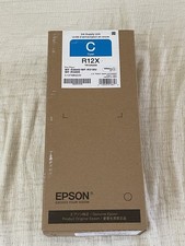 Epson Genuine R12X Ink Supply Cyan For Pro WF-R4640 WF-R5190 WF-5690  Exp 4/2027 picture