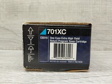 Genuine Sealed Lexmark 70C1XC0 Cyan Toner Cartridge 701XC CS510 picture