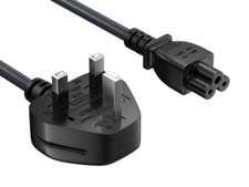 18 AWG England UK Power Cord, Polarized with Fuse (BS1363 to IEC320 C5) 3t / 6ft picture