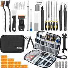 50pcs 3D Printer Tool Kit FDM SLA Nozzle Cleaning Scraper Deburring Files Case picture