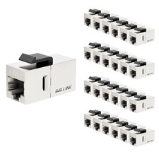 CAT7 Keystone Coupler RJ45 Shielded Ethernet Coupler 25-Pack picture