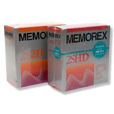 Memorex Computer Discs Formatted 2SHD & Microdisks 2S2D Two Sided 3.5