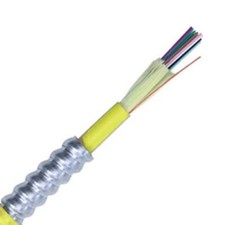12-Strand Plenum Single-Mode OS2 Interlocking Armor Fiber Optic Cable - Per Foot picture