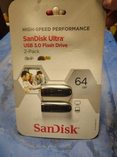 SanDisk 64GB Ultra High Speed USB 3.0 Flash Drive - 2-Pack (SDCZ48-064G-A16S2) picture