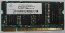 NANYA NT256D64SH8C0GM-6K  256MB DDR-333MHz-CL2.5  PC2700S-25330 LAPTOP MEMORY picture