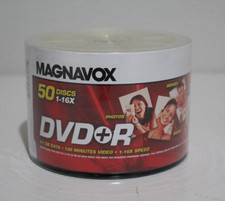 Magnavox DVD+R 50 Disc Pack 4.7 GB Data 120 mins Video 1-16X Speed - Brand New picture