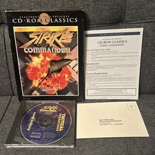 VINTAGE Strike Commander 1994 Rare EA Big Box PC Video Game Complete CD-ROM CIB picture