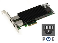 Dual Gigabit Ethernet PCIe Card Power Over Ethernet PoE+ 30W - INTEL JL82576EB picture