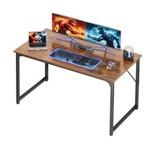 47x24 Computer Desk Deeper Desktop Gaming Office Metal Frame Rustic Brown picture