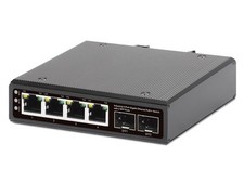 Intellinet Industrial 4-Port Gigabit Ethernet PoE++ Switch with 2 SFP Ports, IEE picture