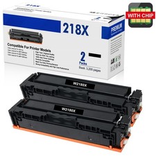 2Pack W2180X BLACK Toner Fits for HP 218X LaserJet Pro MFP 3301 Series With Chip picture