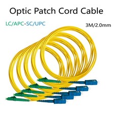 10pcs Fiber Patch Cord LC/APC-SC/UPC 3M 2.0mm FTTH G657A1 Simplex Mode picture