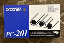 Genuine Brother PC-201 Print Cartridge Black New In Open Box picture