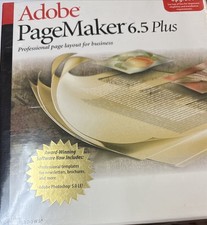 Vintage Adobe Pagemaker 6.5 Plus Windows Big Box Software Factory Sealed picture