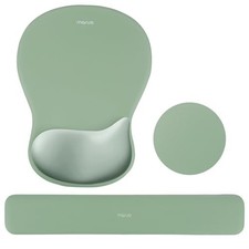 Keyboard Mouse Wrist Rest Set Ergonomic Memory Foam Wrist Support Green Office picture