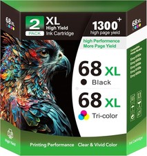 68XL High Yield Ink Cartridges Combo Compatible with HP Envy 6555e 6552e 6155e picture